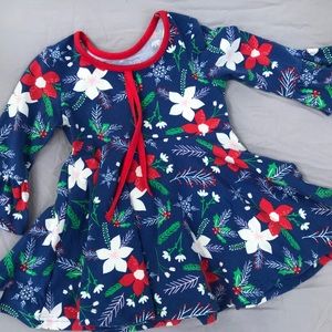 Eleanor Rose Deck the Halls poinsettia Dress